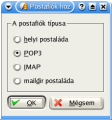 Jelöljük ki a POP3 opciót, és lépjünk tovább az OK gombbal!